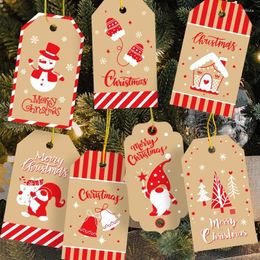 Party Decoration 100pcs/set Gift Tag Merry Christmas Kraft Paper Color Tags Cards DIY Package Wrapping Wedding Supplies