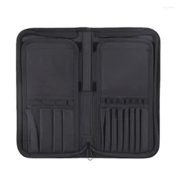 Cosmetic Bags Foldable Stand-Up Makeup Brush Holder Portable 15 Pockets Travel Brushes Bag Cosmetics Case Handbag