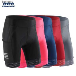 Women's Shorts KEMALOCE Cycling Shorts Women Fashion Lady Summer Bike Shorts 2024 Padded Female Black Blue Bicycle Tight Shorts With PocketsC243128