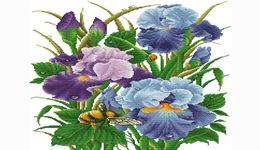 Factory promotional flower patterns beginner cross stitch counted embroidery kit crafts needlepoint canvas wall art gift9469760