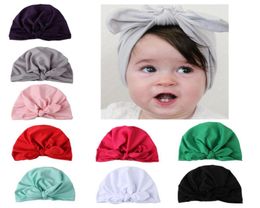 Children Bowknot Kids Bow Cap Baby Hat Newborn Girls Fashion Accessories Infant Beanie Turban Solid Cap Baby Winter Hat3526389