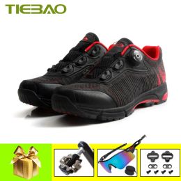 Boots Tiebao Men Women Mountain Bike Shoes Selflocking Breathable Sapatilha Ciclismo Mtb Spd Pedal Racing Cycling Sneakers Footwear