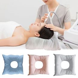 1PC Massage Pillow Face Down With Hole Square Back Neck Rest SPA Bed Table Cushion U Shape Washable Resuable Soft Cotton Pad 240304