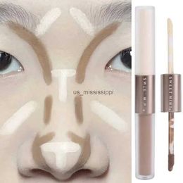 Eye Shadow 1PCS Double-ended Highlighting Contouring Stick 2-in-1 Concealer Pencil Grey Three-dimensional Nose Shadow Bronzers MakeupL2403