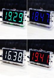 Digital Alarm Clock Digit DIY Electronic Clock Kit Module LED Light Control Temperature Date Time Display Large Sn for Table Desktop7161432