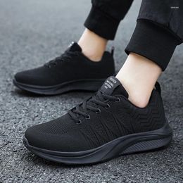 Casual Shoes Breathable Knitted Mesh Comfortable Lightweight Anti-slip Men's Plus Size Running Sneakers Jogging Footwear