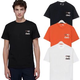 Designer Men's T-shirt three-dimensional colour blocking embroidery logo simple casual summer men and women cotton loose short-sleeved tops size S-3XL