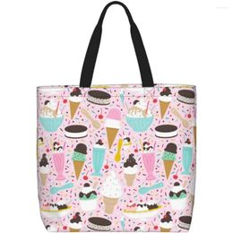 Shopping Bags Sunflower Print Tote Bag Reusable Large Capacity Zipper Single Shoulder Convenience