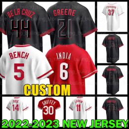 Ken Griffey Jr. Baseball Jersey Elly De La Cruz Jonathan India 2023 City Connect Johnny Bench Pete Rose Joey Votto Barry Larkin Hunter Greene Wil Myers