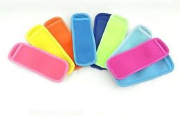 High quality Popsicle Holders Pop Ice Sleeves Freezer Edge Covering 18cmX6cm Neoprene Waterproof for Kids Summer Kitchen Tools LL