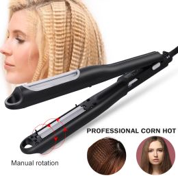 Irons 2020New Professional Hair Curler Electric Curling Iron Wave Roll Curler Corrugated Iron Styling Ceramic Corn Plate Curling Wand