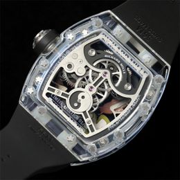 S 10 Motre be luxe Import tourbillon mechanical movement Barrel-shaped artificial crystal glass case luxury Watch men watches wristwatches Relojes 02