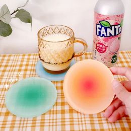 Sottobicchieri in acrilico sfumato INS Tappetino per tazza rotondo antiscivolo Tavolo da pranzo Tovaglietta per caffè Decorazioni per il desktop Ornamenti Tappetini per ciotole da cucina