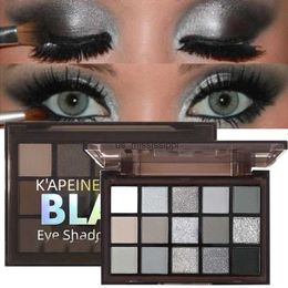 Eye Shadow Black Smoky Eye shadow Palette 15 Colours True Black Dark Grey Smokey Eyeshadow Palette Goth Makeup Pallet for Halloween MakeupL2403