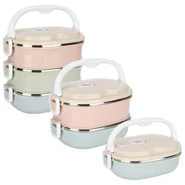 Dinnerware Portable Lunch Box Stainless Steel 1/2/3 Layer Insulated Thermal Container For Student Children Work Picnic Case