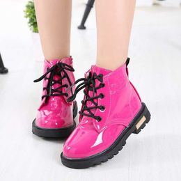 HBP Non-Brand Jinbeile Kids Fashion Boots Kids Leather Winter Little Girl Snow Boots Children Shoe Ankle Boots Women