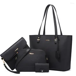 Shoulder Bags Retro Simple One Handbag For Women's 2024 High Capacity Fashion Diagonal Cross Four Piece Set Bag