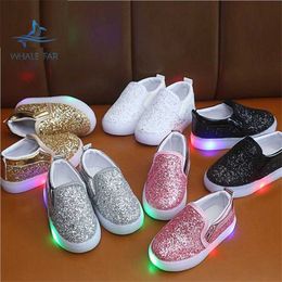 HBP Non-Brand Hot Sale New Fashion Korean Toddler Size 21-30 Childrens Baby Casual Shoes Kids Boy Girl Led Light Sneakers