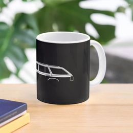 Mugs Car Silhouette - W124 Station Waggon Coffee Mug Tea Cups Personalised