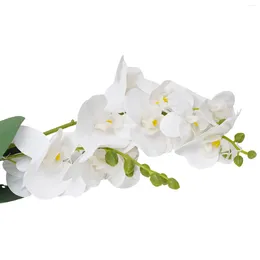 Decorative Flowers Durable Artificial Butterfly Orchid 12 Heads Orchids Plastics For Bridal Bouquets Home Decorations