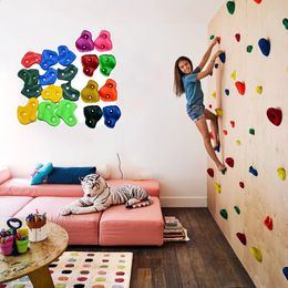 Kids Rock Climbing Games Toys for Children Wall Climbing Stones Child Playground Indoor Outdoor Rock Wall Climbing Kit 240304