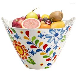 Bowls Modern Fruit Bowl Collapsible Lunch Box Salad Noodle Tableware Cutlery Porcelain For Kitchen Decorative