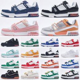 Tasarımcı Lüks Louisely Sneakers eğitmenler için erkekler kadın virgils bahar gündelik ayakkabılar bağcıklı yuvarlak ayak parmağı nakış spor ayakkabıları klasik viutonly boyutu 36-45