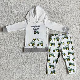 Clothing Sets Kids Designer Clothes Boys Hoodies Outfits Tractor Printed Cute Baby Boutique Fall Winter Long Sleeve