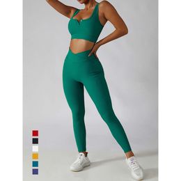 Lu Align Align Lu Lemon Women Yoga Set Gym Sports Crop Top Bra Leggings High Waist with Pockets Outfit Workout Running Fiess Shorts Suit C