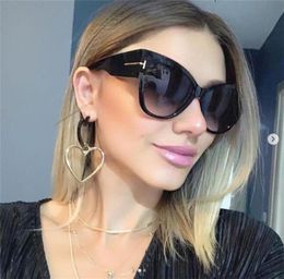 Sunglasses Retro Oversized Cat Eye Womens Brand Designer Black Gradient Sun Glasses Oculos T Decoration UV4002568732