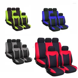 Car Seat Covers Universal Fit 5-Seaters Full Set Protectors Tyre Tracks Accessories - 9PCS