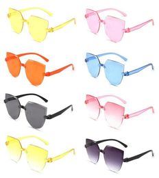 Sunglasses Female Stylish Frameless Glasses Retro Transparent Flat Mirror Eyeglasses Colorful Allmatch Decorative Spectacle Glass5422715