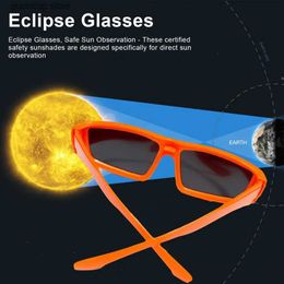 Sunglasses 0.19/0.32mm solar eclipse glasses adolescent solar eclipse observation glasses CE certified safety shadow direct sunlight glasses Y240318