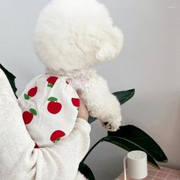 Dog Apparel Summer Cute Fruit Print Pet Camisole Cat Dress Thin Breathable Vest Bichon Maltese Yorkshire Small Clothes