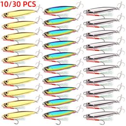 1030PClot Metal Cast Jig Spoon 60G 40G 30G Lures set With Hook Casting Jigging Fish Sea Bass Fishing Lure Artificial Bait 240313