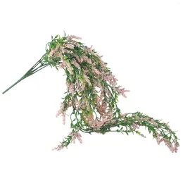 Decorative Flowers Artificial Hanging Vine Simulated Wall Fake Flower Plastic Plant Basket Lavender