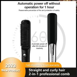 Irons Portable Wireless Hair Straightener Professional Comb Hair Curler Wet Dry Styling Tools DualUse People Only Electric Hair Comb