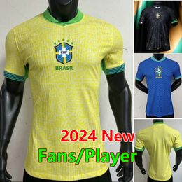 BrAZiLS Soccer Jersey 2024 Copa America Cup ENDRICK RODRYGO NEYMAR VINI JR RICHARLISON soccer jerseys GALENO T.SIA Football shirt L.PAQUETA MEN WOMEN KIDS