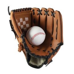 Gloves Baseball Gloves with Soft Solid PU Leather Thickening Pitcher Softball Gloves for Child Teens Adult Right Hand Throw Left Hand