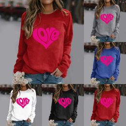 Women's Hoodies Valentine's Day LOVE Sweatsuits Women Friends Sweatshirt Cropped Hoodie Zipper Front