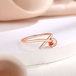 screw carter rings nail Minimalist rose gold silver ring for womens sense card fashion wedding DZDE