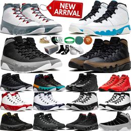 Men Basketball Shoes 9 9s Powder Blue Racer Chile Gym Fire Red Particle 3M Grey Olive Concord UNC Charcoal Anthracite Bred Mens Trainers Outdoor Sport Sneakers Tennis