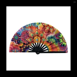 Party Decoration Folding Fan Handheld Nylon Cloth Foldable Hand Chinese Festival Craft Favours