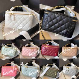 10A Small Designer Bag Box Chain Bags Luxury Handbag Colourful HPB 17cm Genuine Leather Caviar Pattern 10 Colours Luxurys Handbags