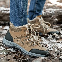 Boots Mens Trekking Boots High Top Winter Hiking Shoes Climbing Shoes Waterproof Lightweight for Hiking Climbing