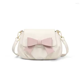 Shoulder Bags 2024 Fashion Star Women's Brand With Luxury Pink Bow Design Ladies Elegant Crossbody Messenger Handbag