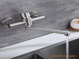 Stainless Steel Wall Mounted Basin Faucets and Cold Bathroom Water Taps Mop Pool Garden Hand Washing Kitchen Mixer Vintage Bru7858329