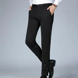 Men's Suits Men Business Pants High Waist Suit For Formal Wear In Winter Autumn Straight Trousers