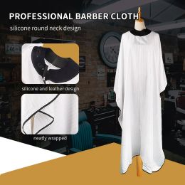 Tools Silicone Round Neck Gown Hairdresser Cape Adjustable Stripe Haircut Hairdressing Barber Cloth Waterproof Apron For Hairdresser