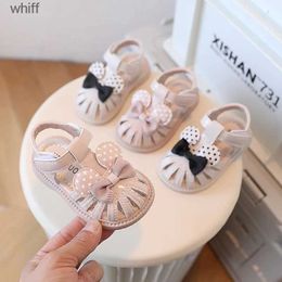 Sandals Summer Baby Girls Sandals Bowknot Sweet Pink Princess Toddler Shoes Flat Soft Sole Kids Shoes Fashion Casual Beach SandaliasC24318